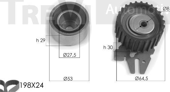 Trevi Automotive KD1251 - Комплект ангренажен ремък vvparts.bg