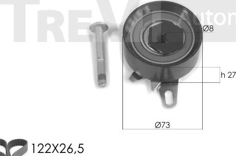 Trevi Automotive KD1262 - Комплект ангренажен ремък vvparts.bg