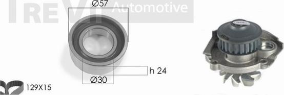 Trevi Automotive KD1209HP - Водна помпа+ к-кт ангренажен ремък vvparts.bg