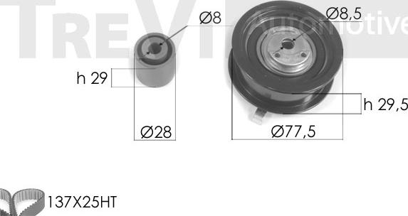 Trevi Automotive KD1206 - Комплект ангренажен ремък vvparts.bg