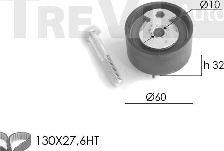 Trevi Automotive KD1202 - Комплект ангренажен ремък vvparts.bg