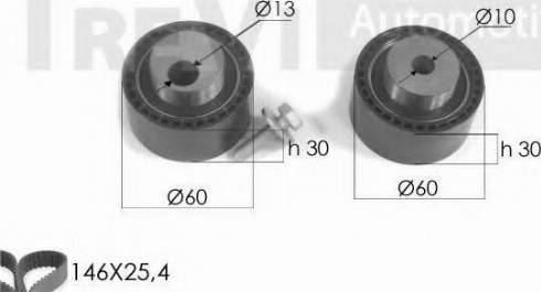 Trevi Automotive KD1211 - Комплект ангренажен ремък vvparts.bg