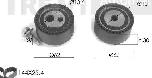 Trevi Automotive KD1213 - Комплект ангренажен ремък vvparts.bg