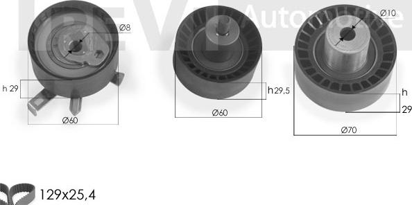 Trevi Automotive KD1281 - Комплект ангренажен ремък vvparts.bg