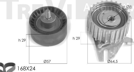 Trevi Automotive KD1232 - Комплект ангренажен ремък vvparts.bg