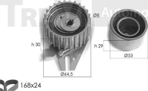 Trevi Automotive KD1224 - Комплект ангренажен ремък vvparts.bg