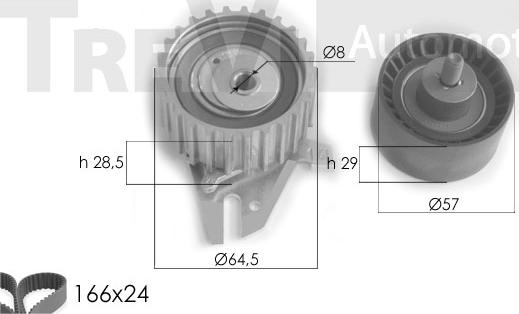 Trevi Automotive KD1225 - Комплект ангренажен ремък vvparts.bg