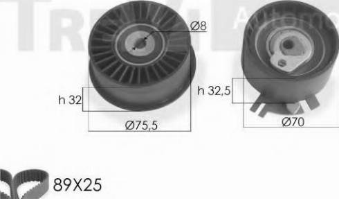 Trevi Automotive KD1222 - Комплект ангренажен ремък vvparts.bg