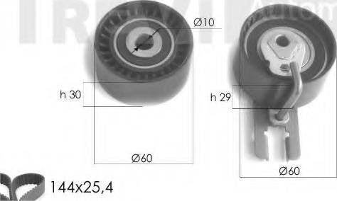 Trevi Automotive KD1227 - Комплект ангренажен ремък vvparts.bg