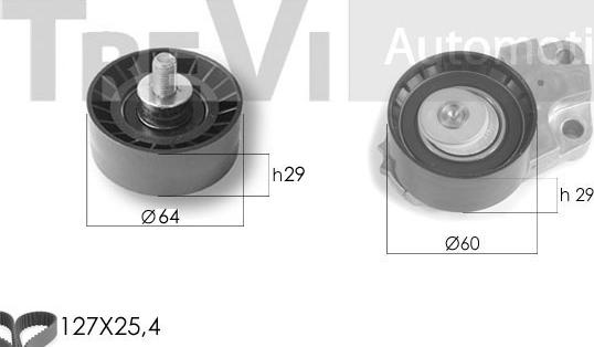 Trevi Automotive KD1279 - Комплект ангренажен ремък vvparts.bg