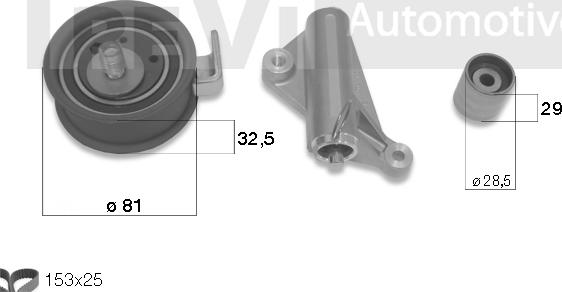 Trevi Automotive KD1276 - Комплект ангренажен ремък vvparts.bg