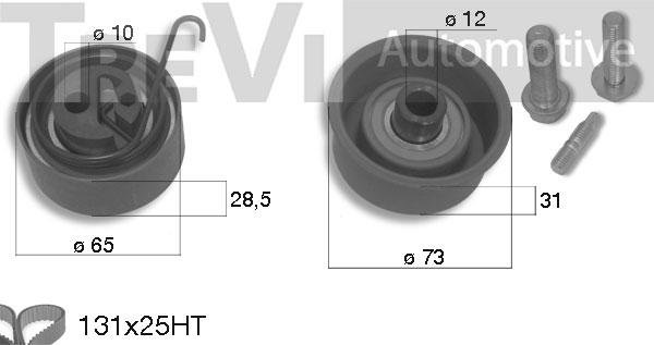 Trevi Automotive KD1270 - Комплект ангренажен ремък vvparts.bg