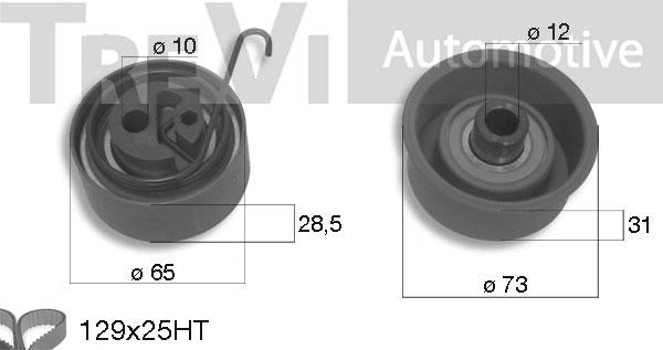 Trevi Automotive KD1271 - Комплект ангренажен ремък vvparts.bg