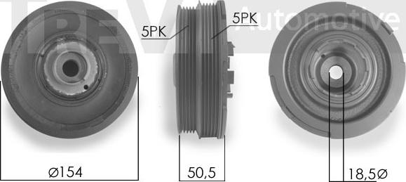 Trevi Automotive PC1090 - Ремъчна шайба, колянов вал vvparts.bg