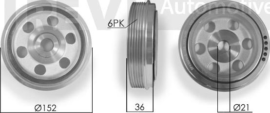 Trevi Automotive PC1043 - Ремъчна шайба, колянов вал vvparts.bg