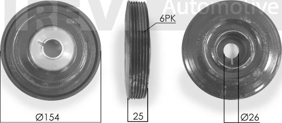 Trevi Automotive PC1061 - Ремъчна шайба, колянов вал vvparts.bg