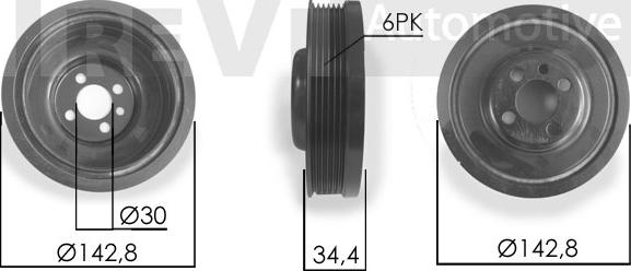 Trevi Automotive PC1063 - Ремъчна шайба, колянов вал vvparts.bg