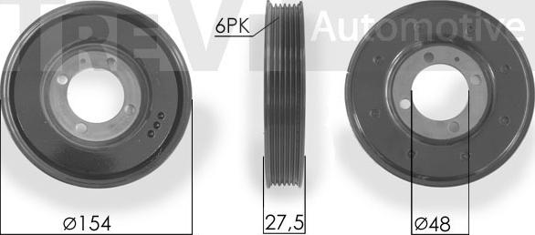 Trevi Automotive PC1067 - Ремъчна шайба, колянов вал vvparts.bg