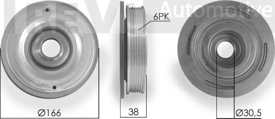 Trevi Automotive PC1009 - Ремъчна шайба, колянов вал vvparts.bg