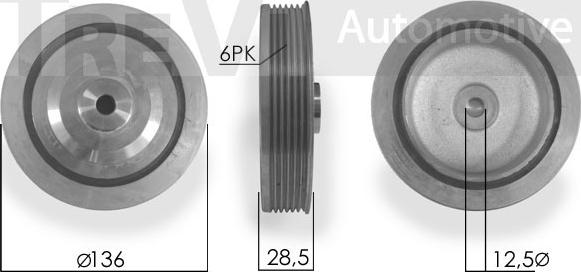 Trevi Automotive PC1008 - Ремъчна шайба, колянов вал vvparts.bg