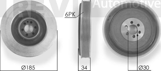 Trevi Automotive PC1002 - Ремъчна шайба, колянов вал vvparts.bg