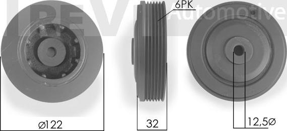 Trevi Automotive PC1085 - Ремъчна шайба, колянов вал vvparts.bg