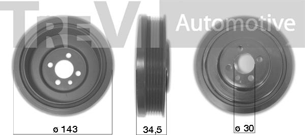 Trevi Automotive PC1036 - Ремъчна шайба, колянов вал vvparts.bg