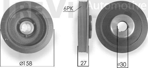 Trevi Automotive PC1030 - Ремъчна шайба, колянов вал vvparts.bg