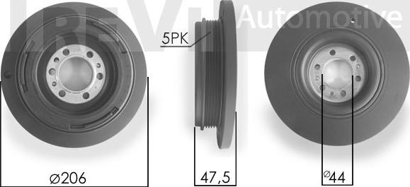 Trevi Automotive PC1024 - Ремъчна шайба, колянов вал vvparts.bg