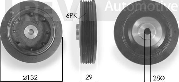 Trevi Automotive PC1025 - Ремъчна шайба, колянов вал vvparts.bg