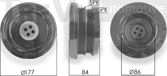 Trevi Automotive PC1023 - Ремъчна шайба, колянов вал vvparts.bg