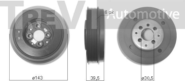 Trevi Automotive PC1070 - Ремъчна шайба, колянов вал vvparts.bg