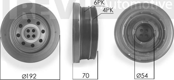 Trevi Automotive PC1071 - Ремъчна шайба, колянов вал vvparts.bg