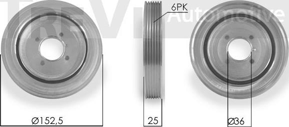 Trevi Automotive PC1078 - Ремъчна шайба, колянов вал vvparts.bg