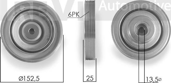 Trevi Automotive PC1191 - Ремъчна шайба, колянов вал vvparts.bg