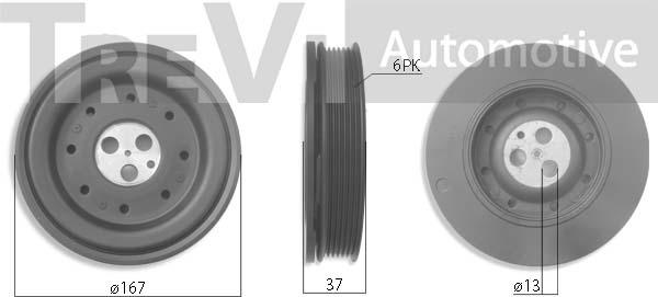 Trevi Automotive PC1198 - Ремъчна шайба, колянов вал vvparts.bg