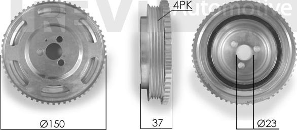 Trevi Automotive PC1143 - Ремъчна шайба, колянов вал vvparts.bg