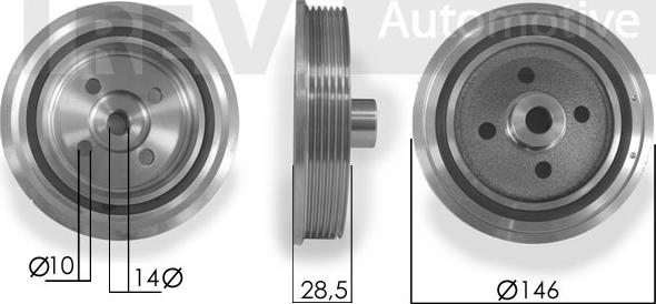 Trevi Automotive PC1119 - Ремъчна шайба, колянов вал vvparts.bg