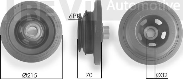 Trevi Automotive PC1111 - Ремъчна шайба, колянов вал vvparts.bg