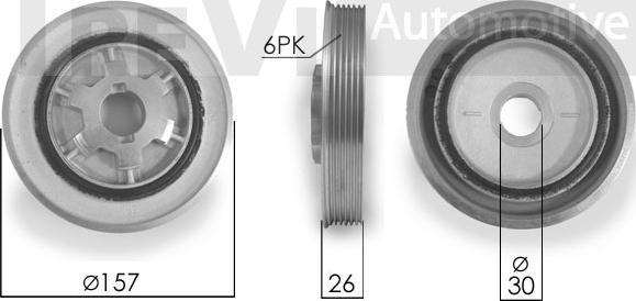 Trevi Automotive PC1124 - Ремъчна шайба, колянов вал vvparts.bg