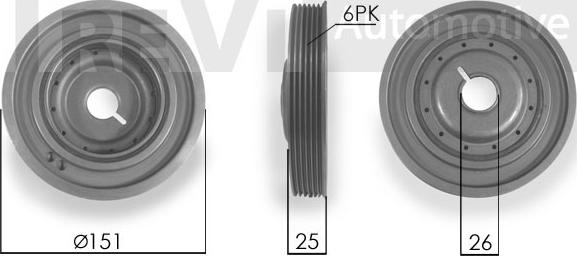 Trevi Automotive PC1122 - Ремъчна шайба, колянов вал vvparts.bg