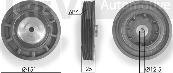 Trevi Automotive PC1174 - Ремъчна шайба, колянов вал vvparts.bg