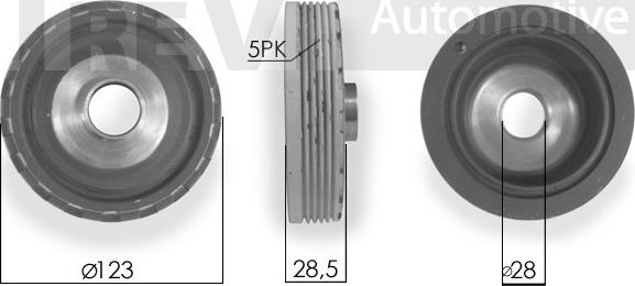 Trevi Automotive PC1216 - Ремъчна шайба, колянов вал vvparts.bg