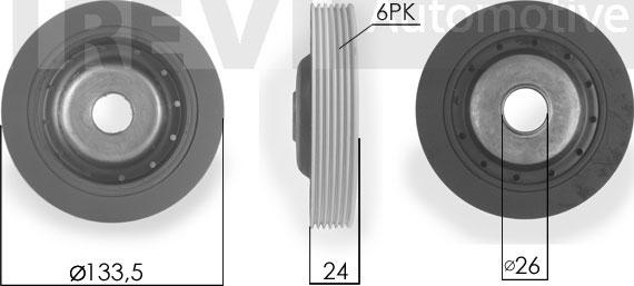 Trevi Automotive PC1213 - Ремъчна шайба, колянов вал vvparts.bg