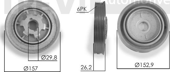 Trevi Automotive PC1239 - Ремъчна шайба, колянов вал vvparts.bg