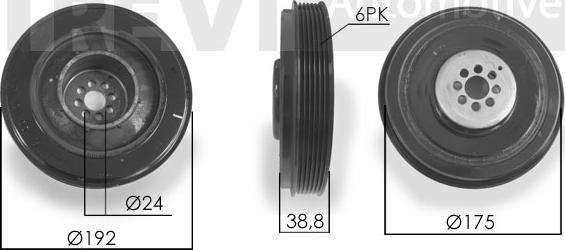 Trevi Automotive PC1237 - Ремъчна шайба, колянов вал vvparts.bg