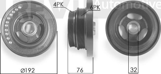 Trevi Automotive PC1220 - Ремъчна шайба, колянов вал vvparts.bg