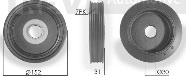 Trevi Automotive PC1222 - Ремъчна шайба, колянов вал vvparts.bg