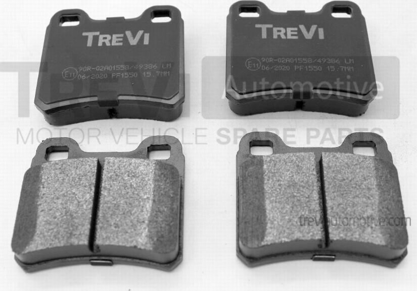 Trevi Automotive PF1550 - Комплект спирачно феродо, дискови спирачки vvparts.bg