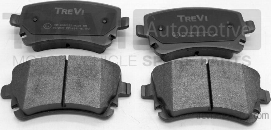 Trevi Automotive PF1639 - Комплект спирачно феродо, дискови спирачки vvparts.bg